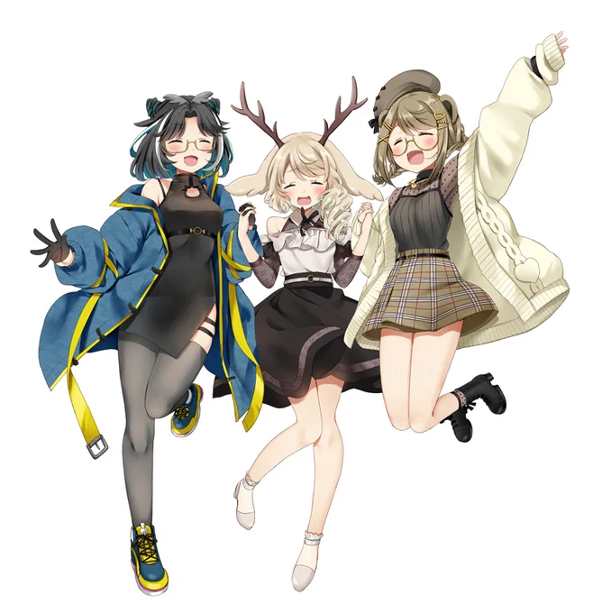 みるちーずの三原色、イラストを担当させていただきました!どんな時もつながっているみるちーずにぴったりな曲すぎてエモエモのエモなのでぜひ!!!!
衣装、2つかけてめっちゃ嬉しかった～～!
1周年おめでとうございます!
#みるちーず https://t.co/qox9eJtA5p 