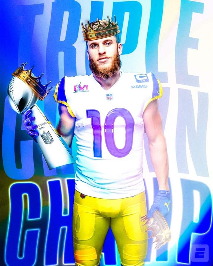DiddyBasket's tweet photo. Increíble la temporada de Cooper Kupp: 
🏈 Ganó la Triple Corona Wide Receiver
🏈 Ganó el premio al Jugador Ofensivo del Año
🏈 Campeón del Super Bowl 
🏈 MVP del Super Bowl���
#somosdiddybasket Diddy https://t.co/ODxomAf6UC