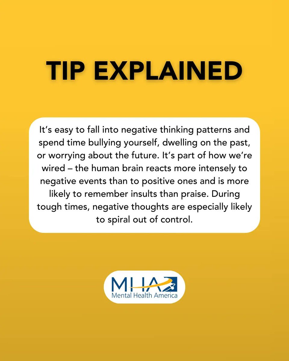 Happy Mental Monday! 
Sometimes the mind can be our worst enemy when our thoughts are filled with negativity in a stressful situation. Today's Mental Monday tip well help you navigate these thinking traps!

#mentalmonday