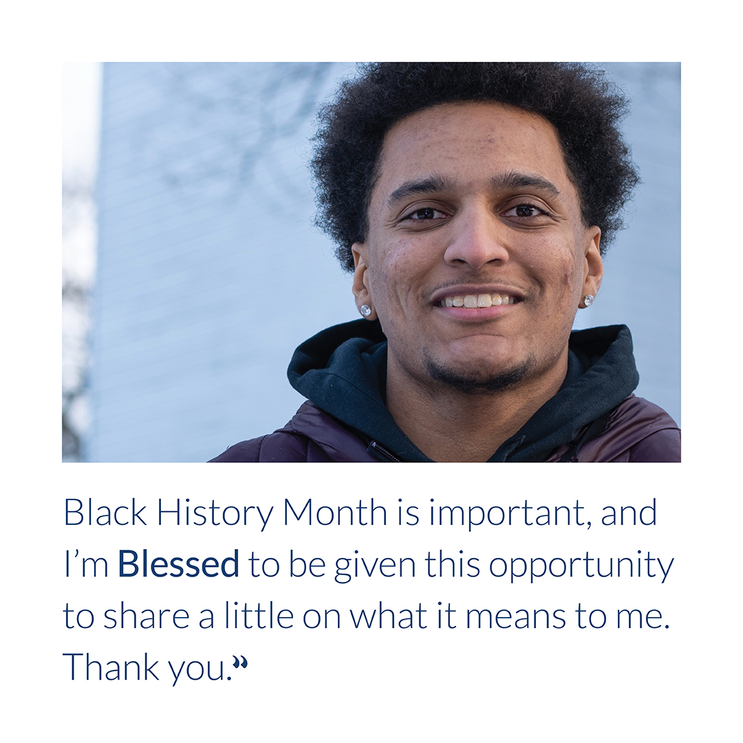 unetweets's tweet photo. Jaymeson Maheux, Applied Exercise Science Major, shares his perspective on "What Black History Month Means to Me."

This February, we are highlighting the voices of some members of our UNE community with their quotes and portraits. Follow along to see their stories. 💙
#BHM https://t.co/CMHh3ZRKgW