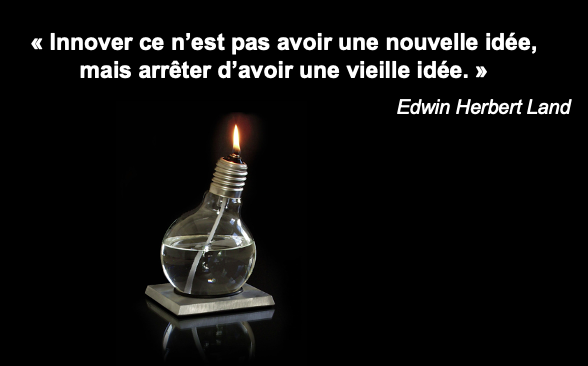 Fred_M's tweet photo. « Innover ce n’est pas avoir une nouvelle idée, mais arrêter d’avoir une vieille idée » ~ Edwin Herbert Land #InspirationRH #InnovationRH #InnovationsRH #RH #Quote #Citation https://t.co/hiYMDJ1iqp