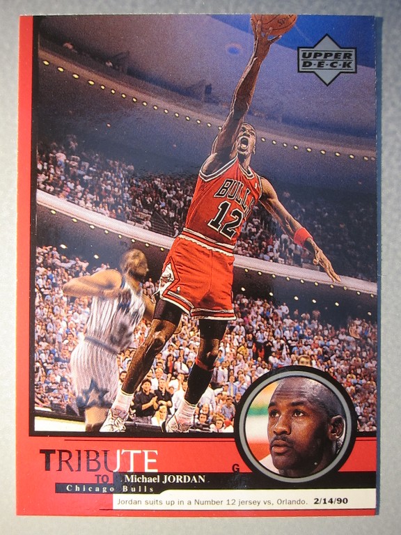 Michael Jordan Wearing The Number 12 Jersey, 1990 - Vintage