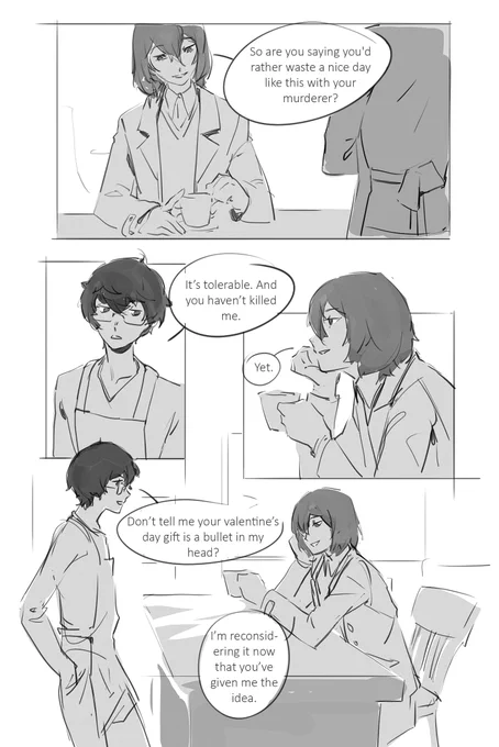 happy valentine's day (you can also pinpoint the moment I gave up clearing and just decided to leave this as sketches) 