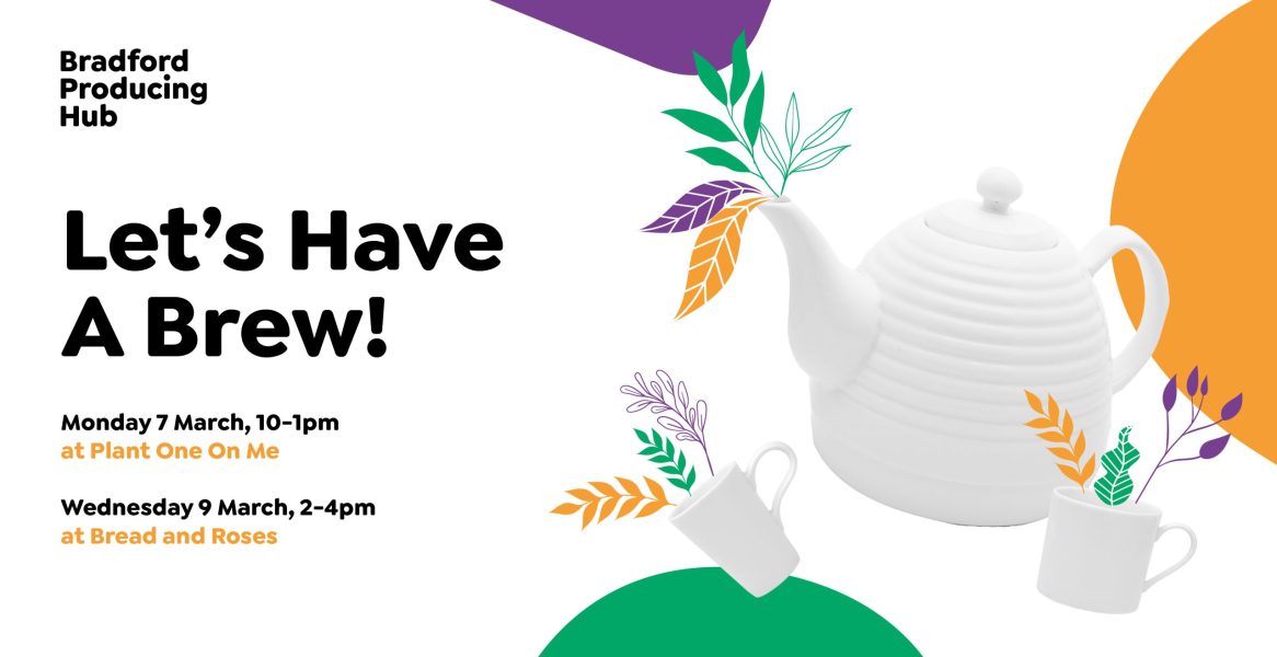 Are you a creative in #Bradford? Are you itching to tell someone about your ideas? Not sure what your next steps might be?

Join our Creative Instigators <a href="/kirstybratfud/">Kirsty Taylor</a>  and Shazia for a cuppa and a chat about opportunities in Bradford

Sign up 👉 bit.ly/3Bhbu9H