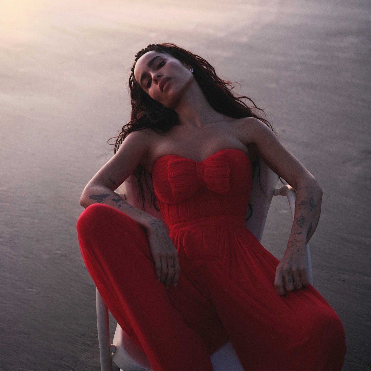 FashionweekNYC's tweet image. Zoe Kravitz in the Elle Magazine March 2022 Issue