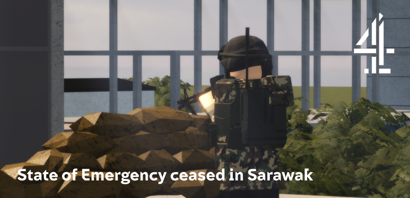 CHN4RFUK's tweet photo. 🇪🇬 Kuching | State of Emergency ends in Sarawak after the Yesil Bayrak Rifles cleaned up the streets following the second riot. 

Sarawak's government thanked the Afrikaner Corps, Constabulary Police Officers and the Japanese Northern Army for collaborating. https://t.co/6N6iUAMH6L