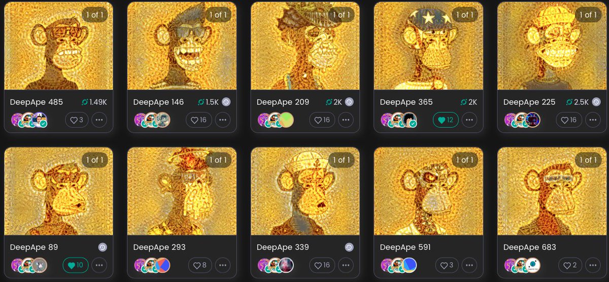 DeepArtsClub's tweet photo. π’π’π’ππππ₯π₯π₯
There are just Ten Golds!
The floor price for Gold #DeepApes is 1.49k $ICX and just 5/10 of them are listed for sale!
https://t.co/dVTzdRKHoBβ¦
#NFTs $CFT $ICX $BALN https://t.co/qZMOG0sDwT