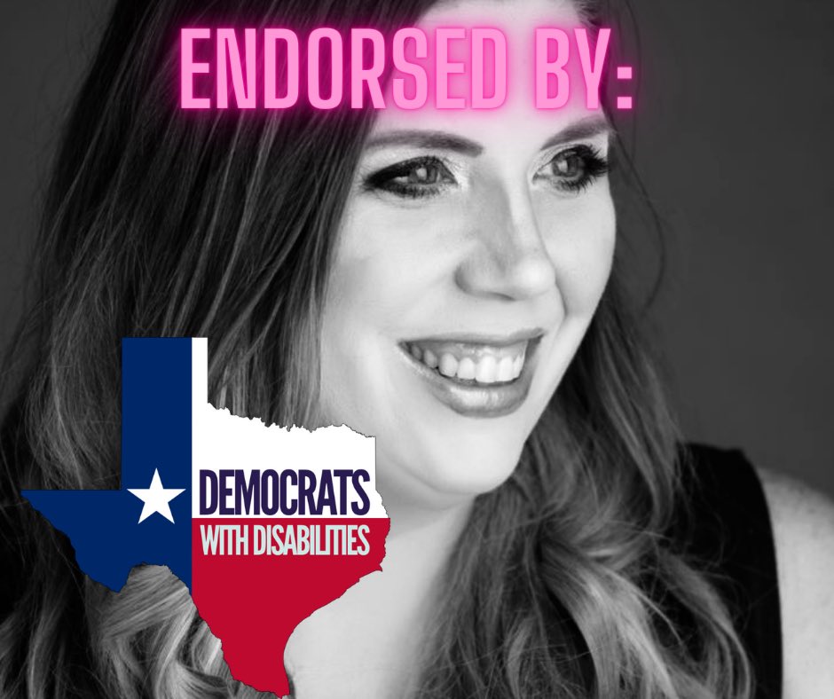 🚨 Endorsement Alert 🚨 
So proud to have the support of the Texas Democrats with Disabilities. Together we will fight for Disability Justice!