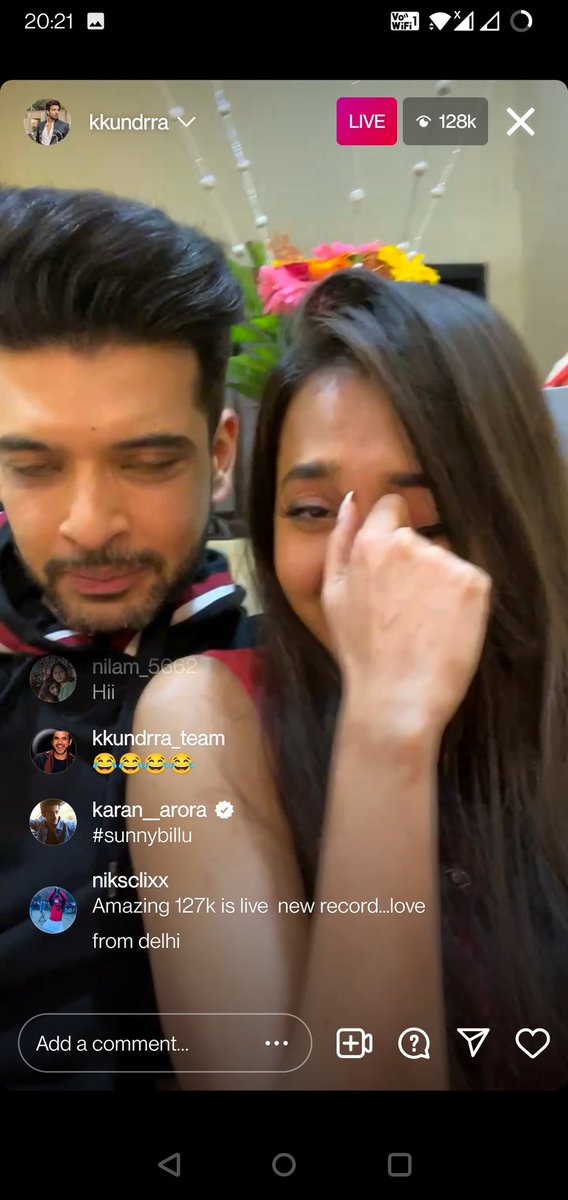 #TejRan set a new record 128k live PPL on Instagram #ValentinesDay