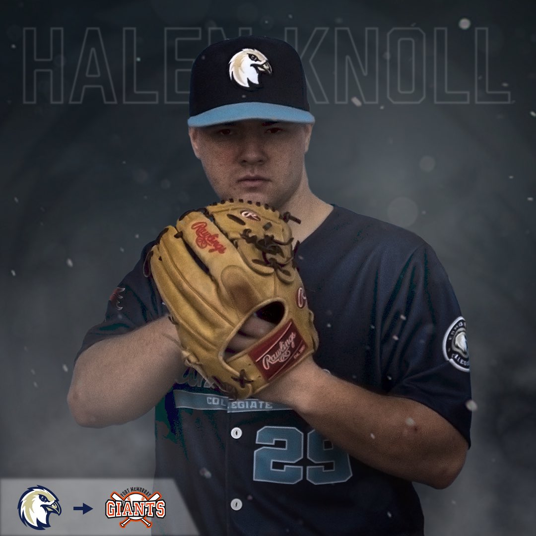 We’re excited to announce that Halen Knoll is returning to the <a href="/wcbleague/">The WCBL</a> this summer with the @FMMGIANTS! 

The RHP/C played for <a href="/SylvanLakegulls/">Sylvan Lake Gulls</a> last summer where he recorded 26 K and just 1 BB in 19.2 IP! 

Congrats Halen! 

#GoHawks #HawkPride #WCBL