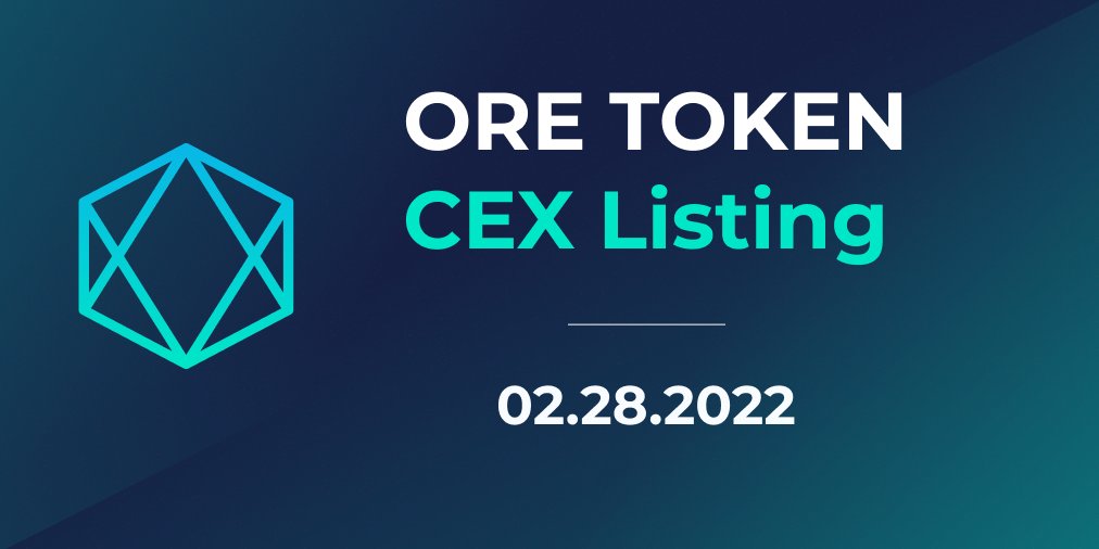 oreprotocol's tweet image. It’s the news you’ve all been waiting for! 📣

🎉  $ORE Token will publicly list on a CEX Monday, February 28. More details next week! #crypto #ORECEX ore.network/token