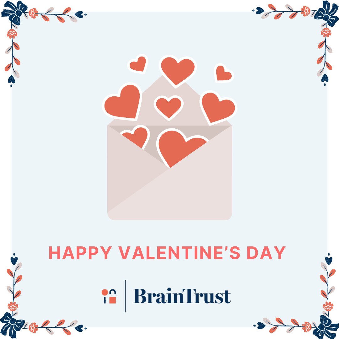 Happy Valentine's Day! Show yourself and your business some love today and look into joining #BrainTrust! 

Learn more here: ourbraintrust.org
