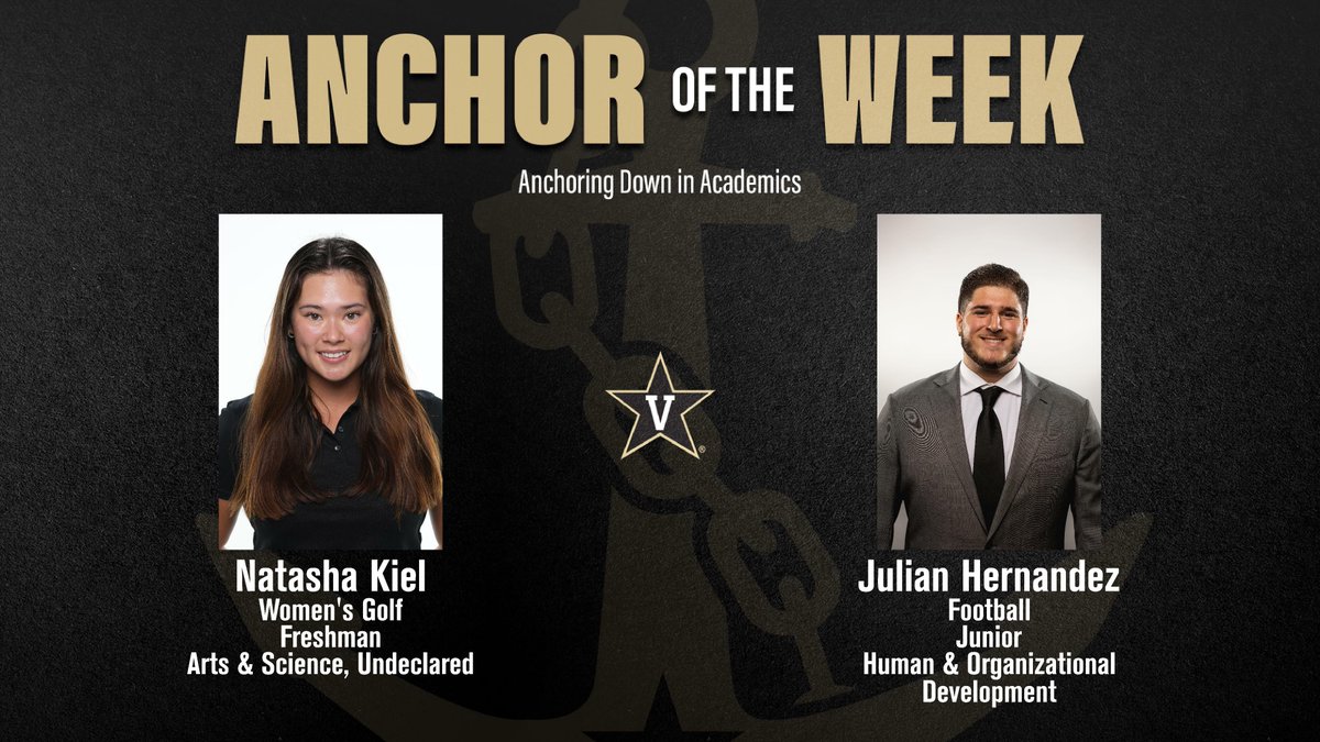 VandyStuServ's tweet photo. Celebrating two more Anchors of the Week on this Valentine's Day! Congratulations to Julian and Natasha for your efforts in the classroom! 🏈🏌️⚓️⬇️

#AnchorDown | #VandyUnited https://t.co/BEKv0vTbmH