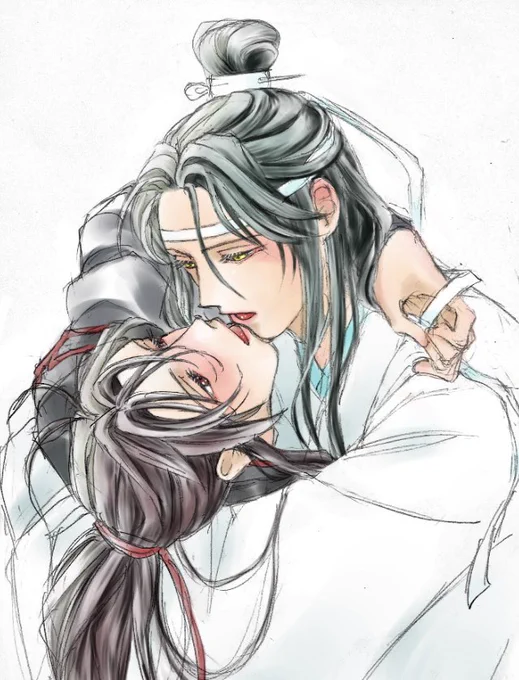 バレンタインデーだから甘々の二人を描きたかった………
#魔道祖師  #mdzs
#忘羨
#一日一忘羨 