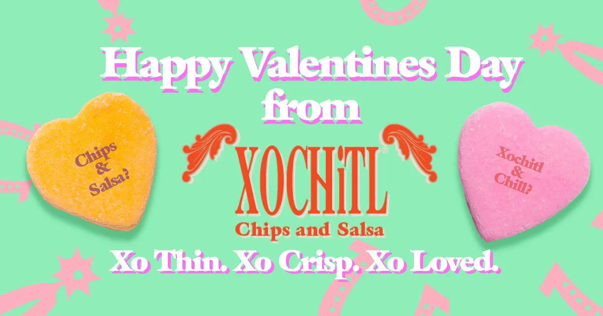 XochitlChips's tweet photo. 🧡 Happy Valentines Day from Xochitl Chips and Salsa! Xo Thin. Xo Crisp. Xo Loved. Xochitl. 🧡 #valentinesday #chips #salsa #chipsandsalsa #cornchips https://t.co/WJbf11pMqz