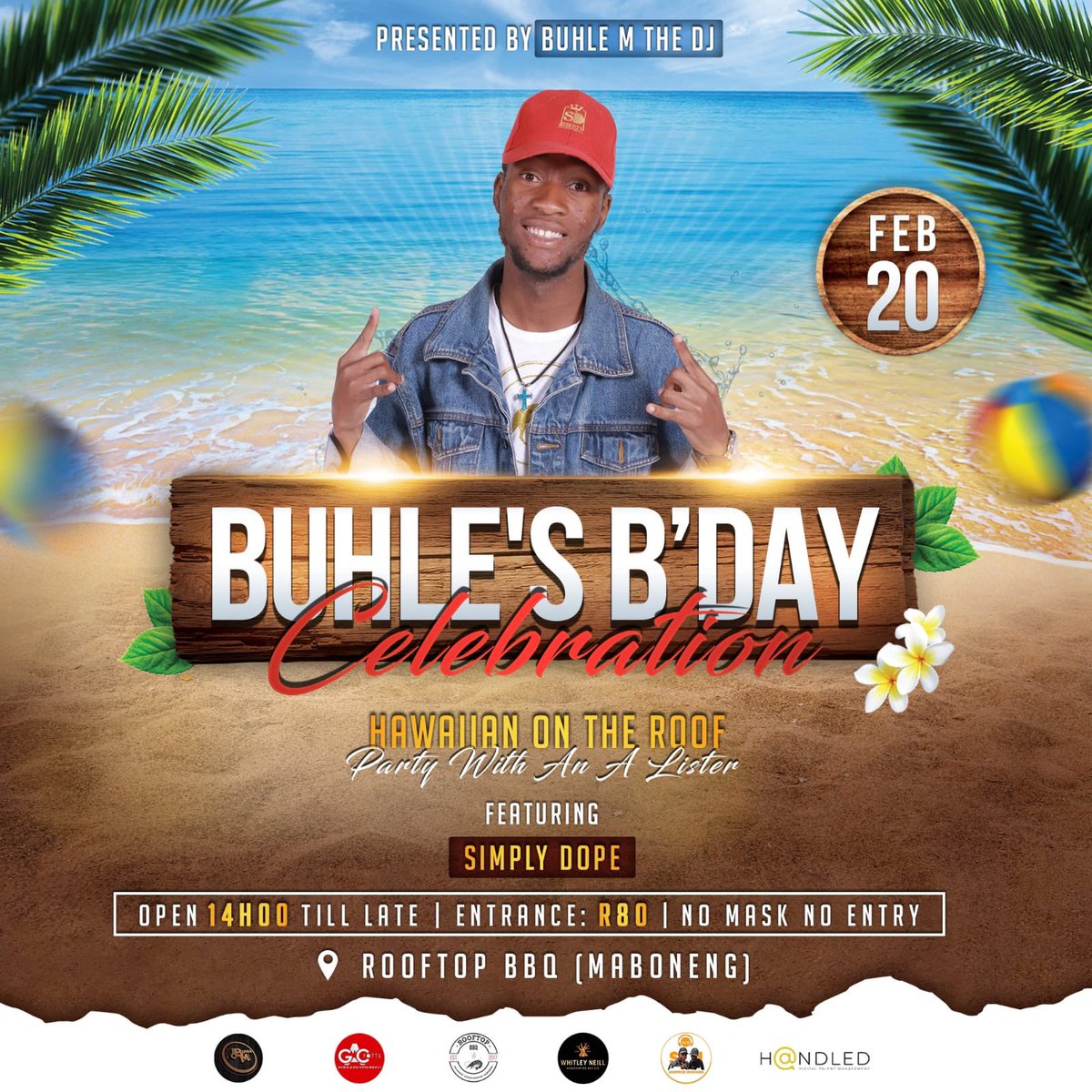 SimplyDopeZA's tweet photo. Rocking Buhleβs Birthday Celebration (Nimza - Skeem Saam) On Feb 20th At Rooftop BBQ Maboneng, Johannesburg. R80 Gets You In. LETβS ROCK π₯π!!!
#SimplyDope #InspiredByGreatness #BuhleMaseko #ArtisticGhettoCrafts #SurpriseInvasionDJs #Handled #RooftopBBQ #WhitleyNeillGin https://t.co/WxwW1GRcOK