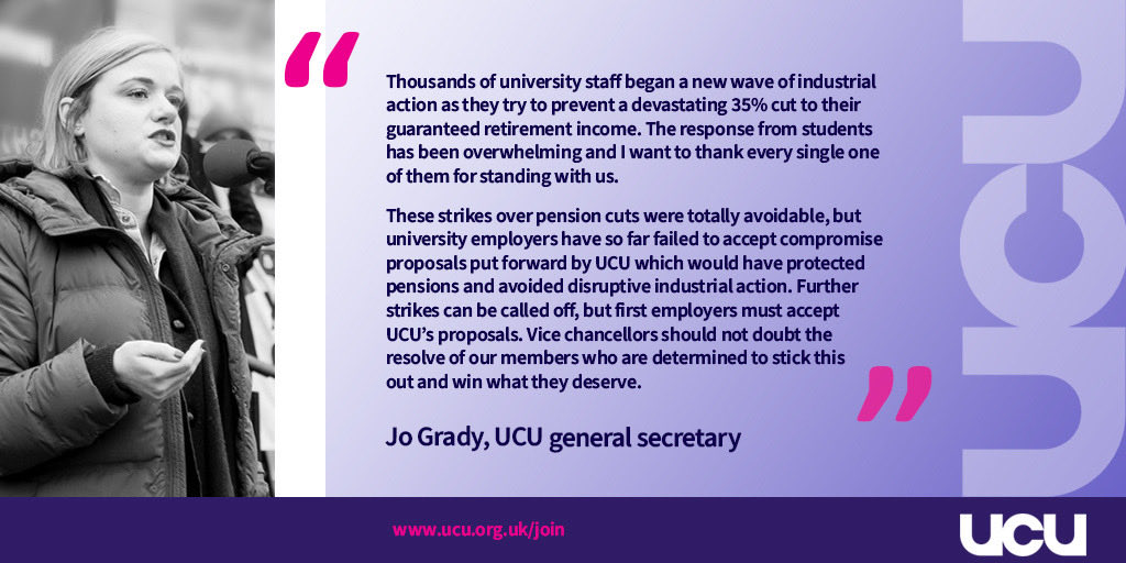ucu's tweet photo. Well done and solidarity to the thousands on picket lines today✊
#OneOfUsAllOfUs https://t.co/zgZmTUz9ku