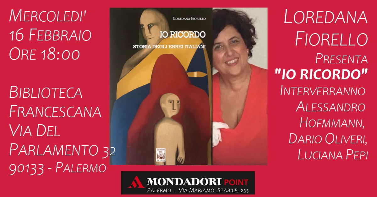 ReferPost's tweet image. Testimonianze inedite di un sopravvissuto alla shoah nel libro "Io ricordo - Storia degli ebrei italiani".Si presenta domani alla Biblioteca francescana di Palermo. Pubblicato da Edizioni Ex Libris @edexlibris