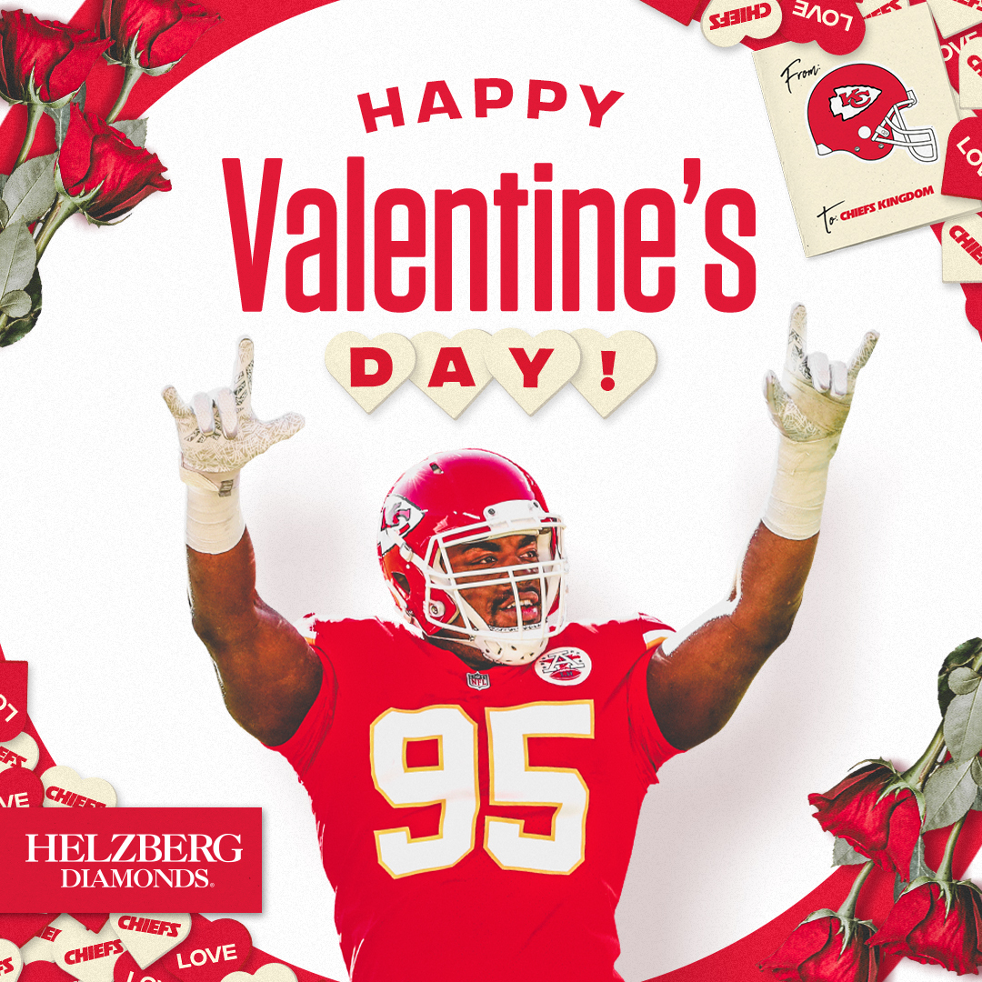 Chiefs's tweet photo. Happy Valentine's Day, Chiefs Kingdom! ❤️ https://t.co/UpUcjc3D90