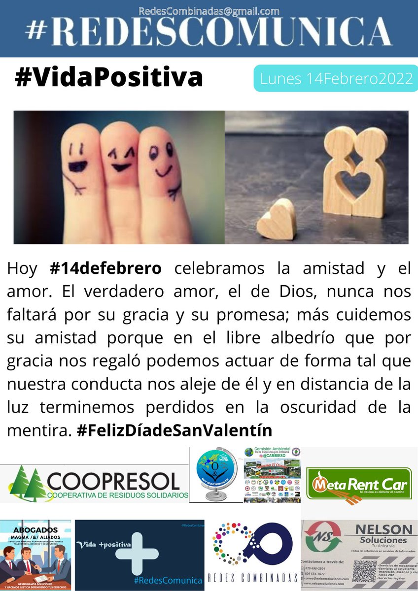 RedesCombinadas's tweet photo. #RedesComunica #14defebrero #SanValentin #SanValentino2022 #Sanvalentin2022 #SanValentinesDay @DominisCans @RCGmagma @jeagramonte @YoheMartiSer @biancadm78 @Santoaybar6 @abogadosmagma @edwinmorillo72 @evelynarod https://t.co/yDvc3Et78b