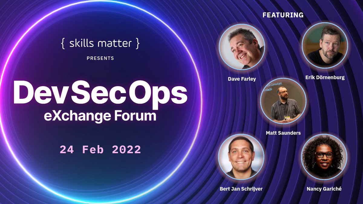 On 24th February, join our Premium Members & a fantastic line-up of speakers including: @davefarley77, @cm6051, @erikdoe, @bjschrijver + Nancy Gariché for the #DevSecOps eXchange Forum! Programme: bit.ly/3Bm6RuM Premium Membership: bit.ly/3gHUUq7 #DevSecOpsXF