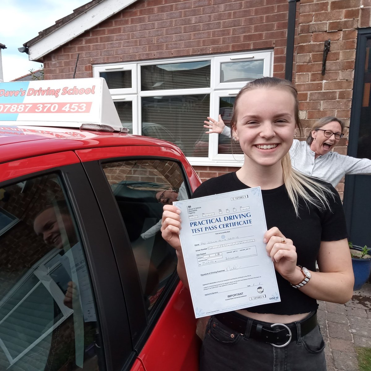 DDSWirral's tweet photo. Where back in business and here's Jess looking pretty happy with her first time pass at Upton , not as happy as mum though. https://t.co/GHOddOMMrA