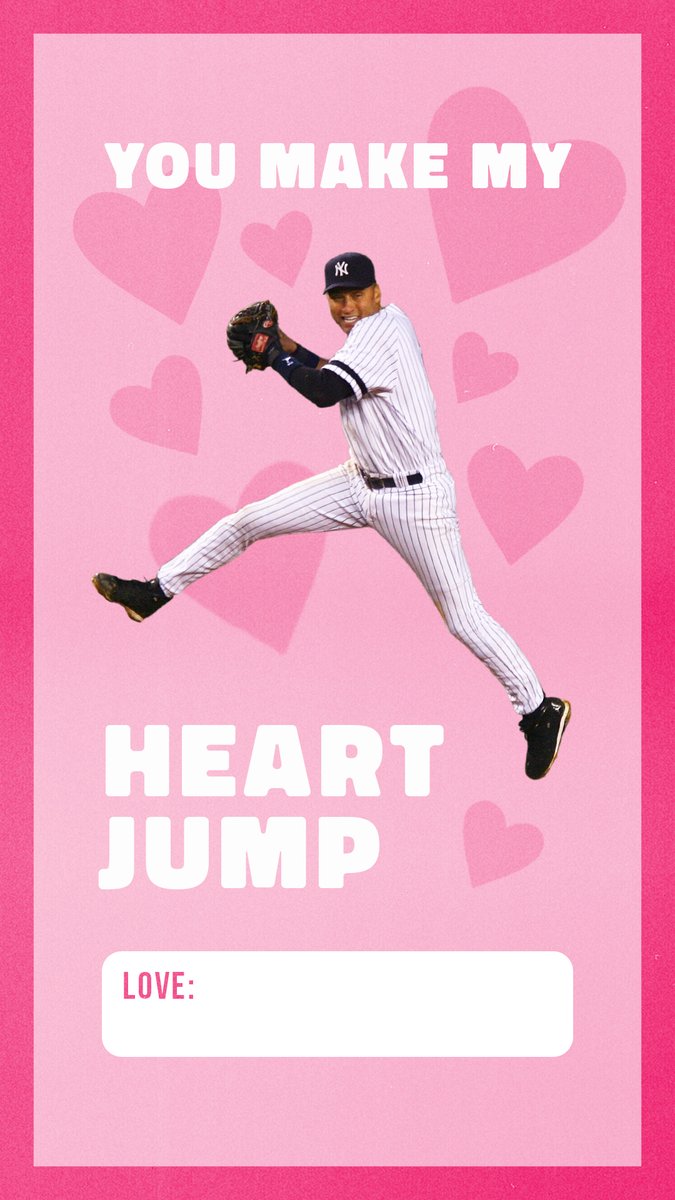 Yankees's tweet photo. Yankees fans, Happy Valentine's Day... 💕 https://t.co/afGUlQx9oD