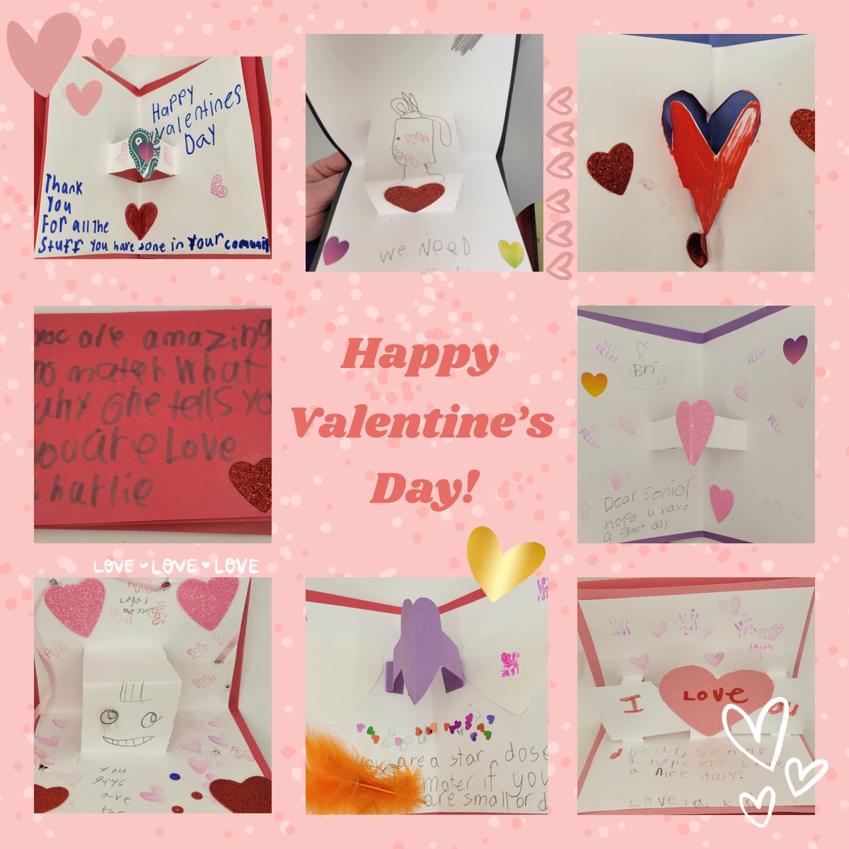 arrowSTEMlab's tweet photo. Happy Valentine's Day! 3rd grade students engineered a 3D pop out card to cheer up nursing home residents.  We finished up just in time to drop them off for Valentine's Day! The home was so excited to receive them and I hope the residents love them! https://t.co/Xab0o8XOfp