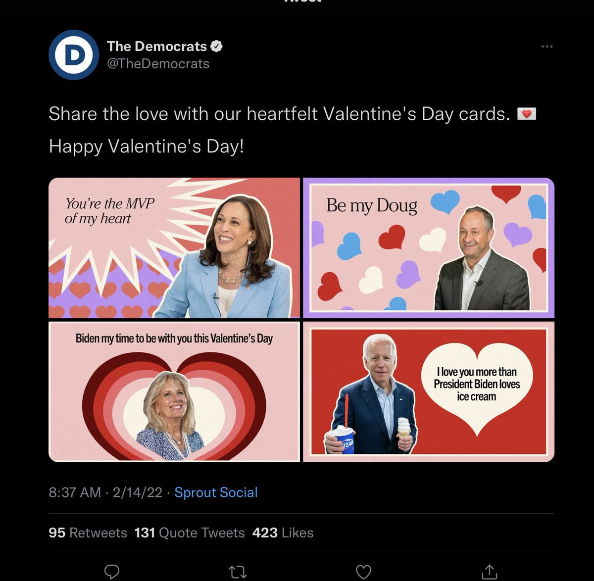 Prisonmitch's tweet photo. .@TheDemocrats: *put out Valentine’s Day cards*

Memers: https://t.co/Brcu4hXViN