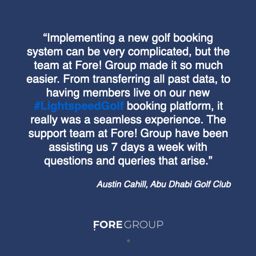 group_fore's tweet photo. We #LOVE great feedback...

Amazing to see @ADGolfClub, one of the world's best golf resorts, now utilising #LightspeedGolf; THE world's best golf club management platform.

#AbuDhabi #GolfClub #ModernGolfClub #Technology #Lightspeed #CustomerJourney @LightspeedHQ @lightspeedvp https://t.co/1EJ5RLt80I