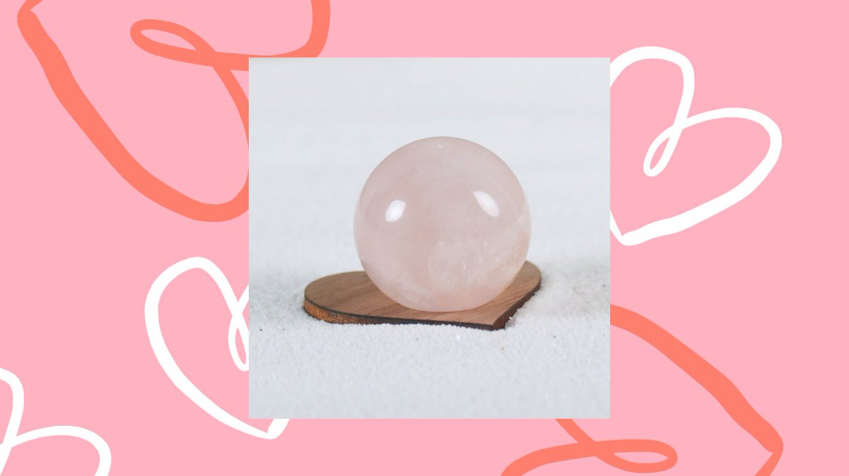 WeReverberate's tweet photo. A heart chakra power-house, this stone promotes self-affinity, compassion, tenderness, and healing. Rose Quartz can help to dissolve old emotional wounds and create space for giving and receiving love freely. Rose quartz spheres can help radiate this energy in all directions! https://t.co/uxvt0jv40o