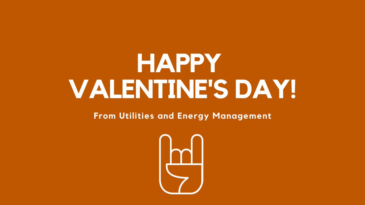 UT_Utilities's tweet photo. Happy Valentine's Day from all of us at UEM to you! We love to see the power of love spread on our campus. #thepowerbehindUT @UT_FinAdminSvcs https://t.co/BhGkCrlS79