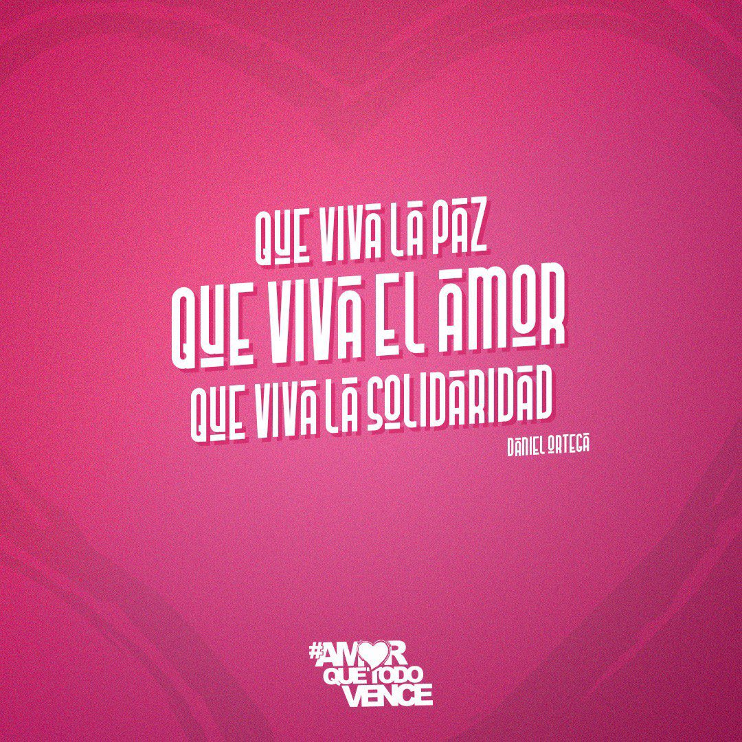 Estelitla's tweet photo. Que viva el amor de nuestro gobierno, ese amor con el que hacemos revolución en cada nicaragüense
#AmorQueTodoVence
#AdelanteSiempre https://t.co/ihuJXLbM8f