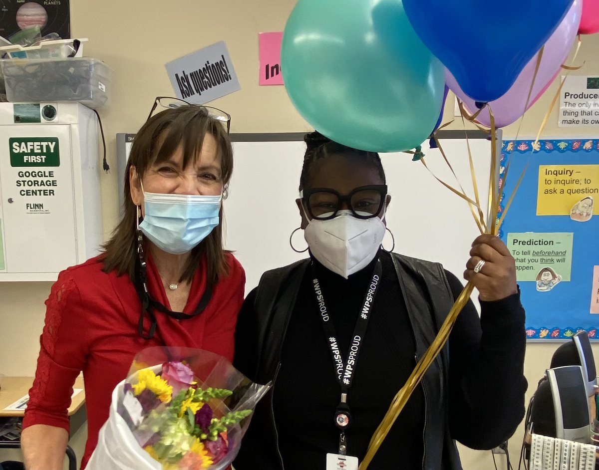 This morning I got to help celebrate Zerrin Oelze, a science teacher at McLean Magnet Elementary, who received a Presidential Award for Excellence in Mathematics and Science Teaching. What an amazing honor for her and our district! #WPSProud <a href="/mcleanwildcats/">McLean Wildcats</a>