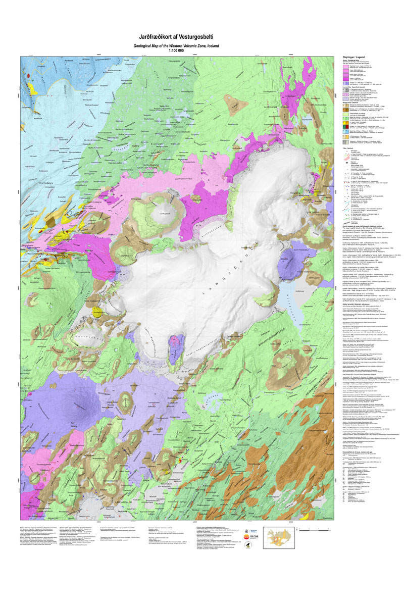 RobAskew2's tweet photo. New geological map of the western volcanic zone, Iceland out today: https://t.co/fokrDpZX8J as part of a collab between the Natural history Institute and ISOR.

#geology #geologicalmaps #maps #Iceland #jarðfræði #jarðfræðikort https://t.co/XGa7h4xWhc