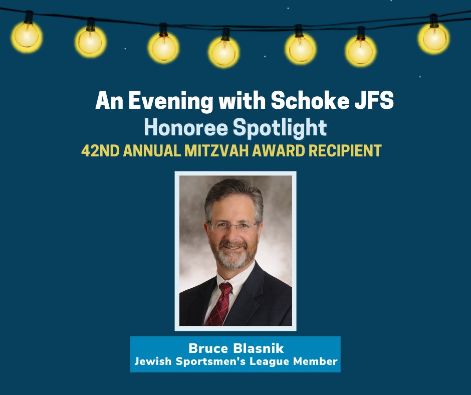 JFS_CT's tweet image. The Jewish Sportsmen's League is being honored with the 42nd Annual Mitzvah Award for An Evening with Schoke JFS on May 22, 2022.

Today we highlight JSL member, Bruce Blasnik. 

To learn more about the event and register, visit: ctjfs.org
#Stamford #FairfieldCounty
