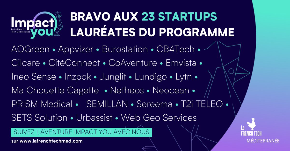 FrenchTechMed's tweet photo. #ImpactYou // 23 entreprises sélectionnées pour suivre un programme d'un an afin d'améliorer leur impact environnemental et social ! 🌎

Ce programme est soutenu par @LaFrenchTech par le biais d’un Community Fund

Lire l'article👉 https://t.co/QRzQGMfQRs https://t.co/DEJINVR3G5