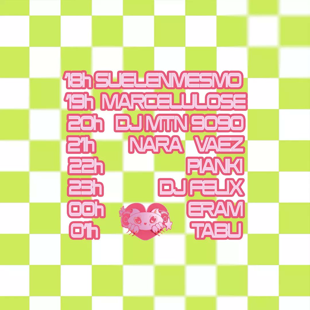Segundou clubbers e vc já garantiu seu ingresso antecipado (LIMITADOS) por 15R$ na plataforma da <a href="/Shotgunbrasil/">Shotgun Brasil</a> pro nosso showcase? 💗

Não esqueçam que na hora do evento os valores vão ser mais caros (35$), então se liga heim! ✨✨

Artwork: <a href="/dddpxc/">denu</a>

shotgun.live/pt/events/show…