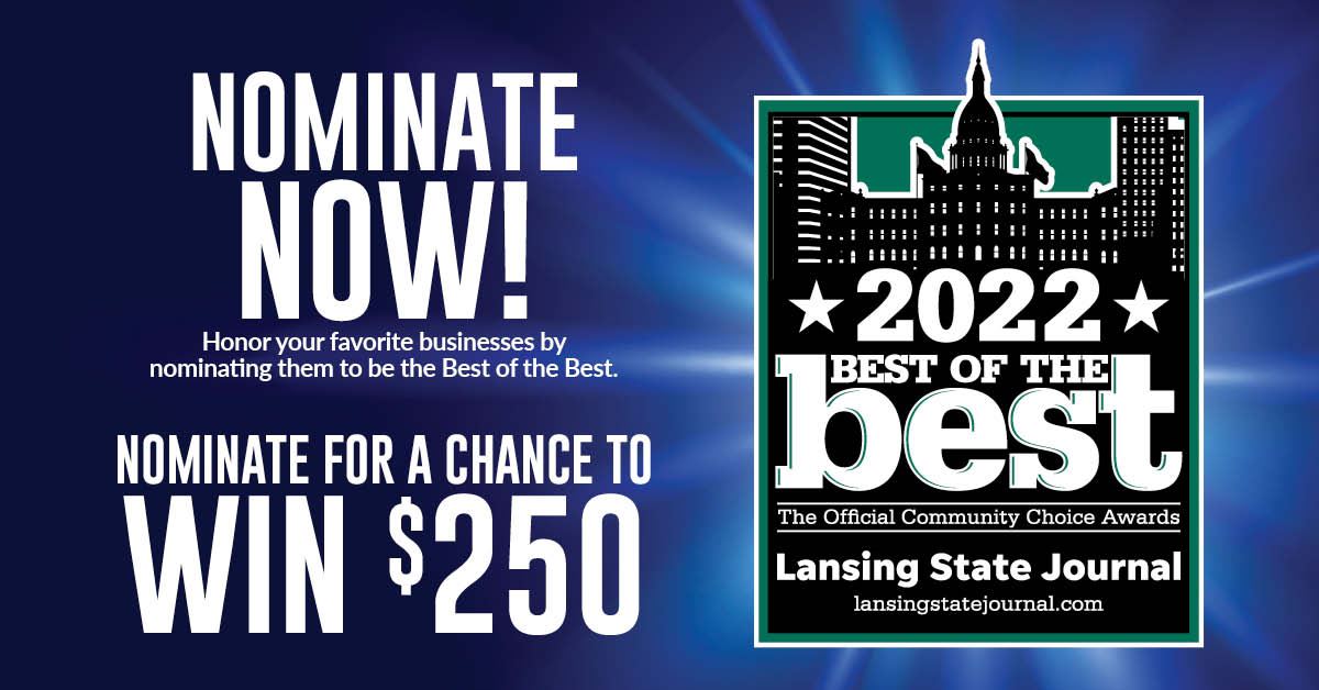 downtownlansing's tweet photo. Our friends at @LSJNews are hosting the 2022 Best of Lansing Awards! These awards celebrate and recognize the best our community has to offer. Nominations will be accepted February 4 - February 24 as the first part of the competition. https://t.co/CktmA4kdMX