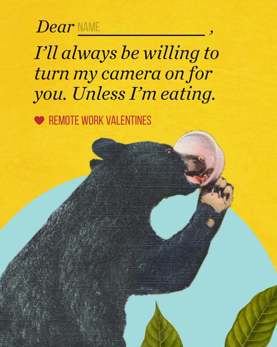 the_Shinebox's tweet photo. Happy Valentine's Day, with a WFH twist. It's hard to make and maintain a relationship during a pandemic, let alone a work-lationship (work relationship...too much?). Take this opportunity to show your fellow work-from-homers some love! https://t.co/2J98tHU4Tc