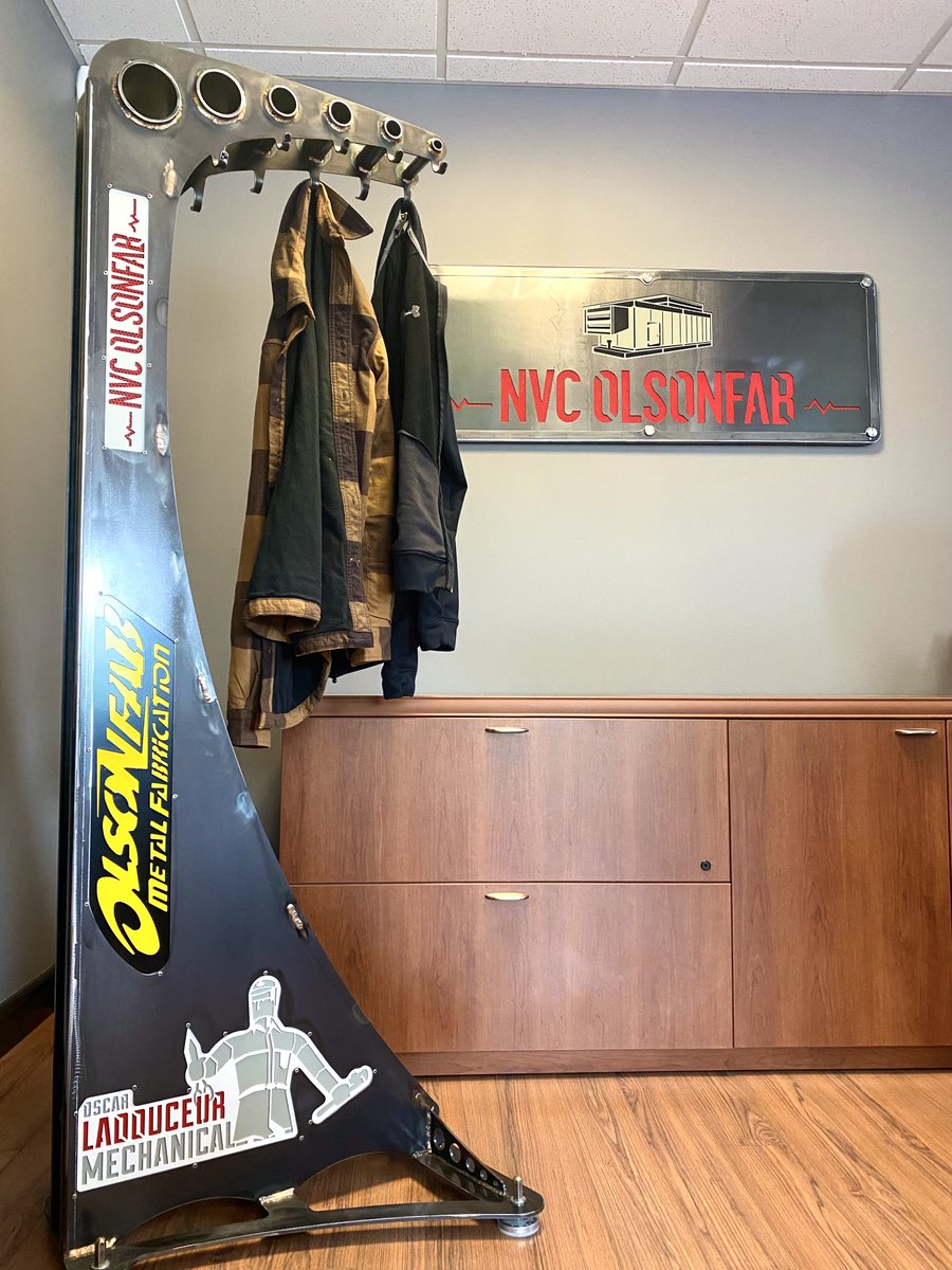 Olsonfab's tweet photo. Olsonfab is proud to have such creative people apart of our team! Together our group comes up with innovative ways to create your vision into reality. Take a look at some projects, Robert, designed and fabricated for our office! https://t.co/e9KFl4Wmnj