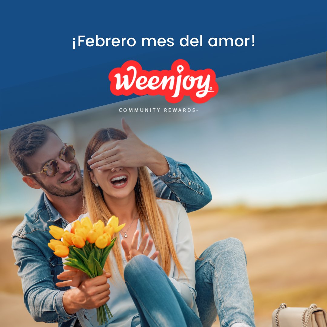 WeenjoyCom's tweet photo. ¡Febrero mes del amor! ❤️
Disfruta momentos felices con tu pareja y  amigos. Comparte la App Weenjoy  para que comiencen todos a ganar por sus compras. 😍
#CommunityRewards #Weenjoy #WeenjoyPartner #Febrero #sanvalentín #amoryamistad https://t.co/D13YesXOV9