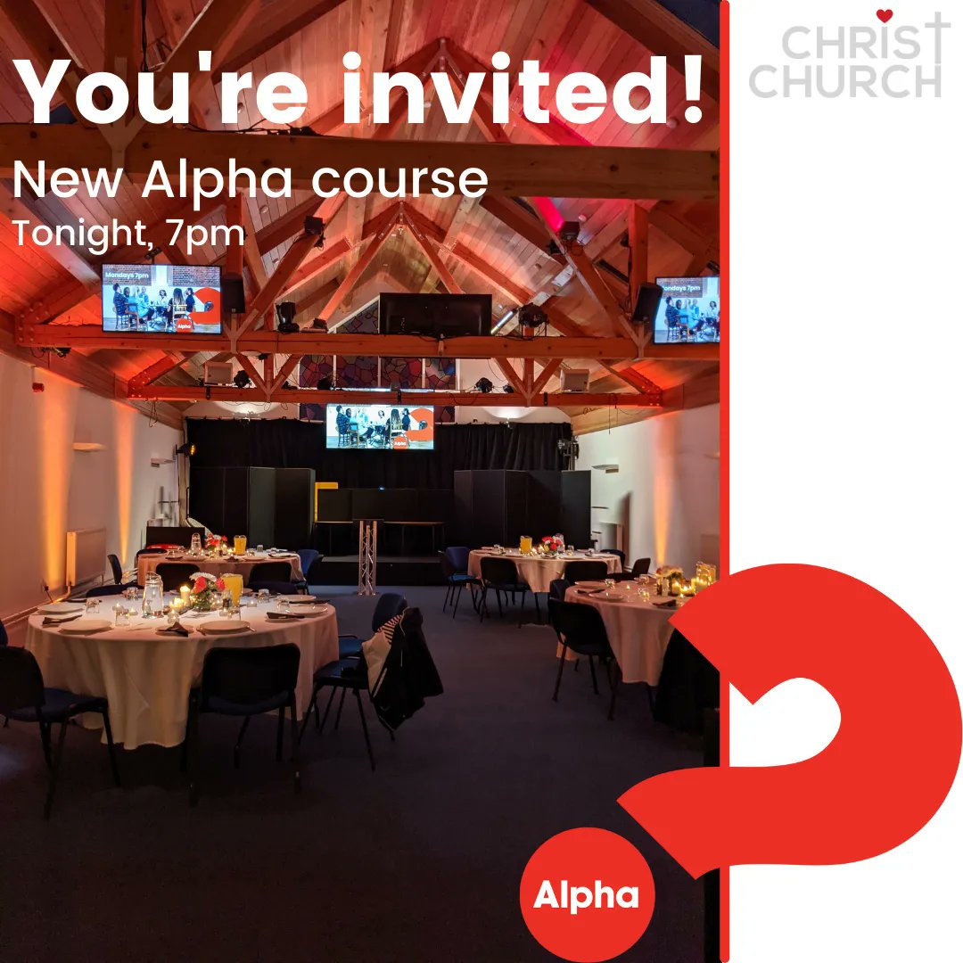 ccleamington's tweet image. What is Alpha?

A time for food followed by a talk targeting some of the deep questions of life and then discussion groups where you can ask any questions!! Explore the Christian faith with us at Christ Church, starting tonight at 7pm :)

#tryalpha #leamington #tonight #alpha