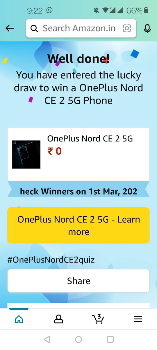 mgupta23's tweet photo. @OnePlus_IN #AmazonMobilelnsider #OnePlusNordCE25G https://t.co/xa7Pet7662