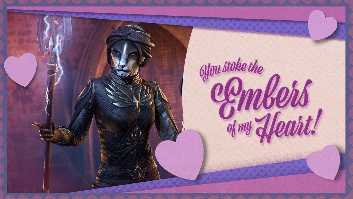 TESOnline's tweet photo. Celebrate Valentines today, or Heart’s Day on the 16th, by sending your special someone an ESO-flavored Valentine! They’ll love you for it. 💖 https://t.co/Nmd74qoP4S