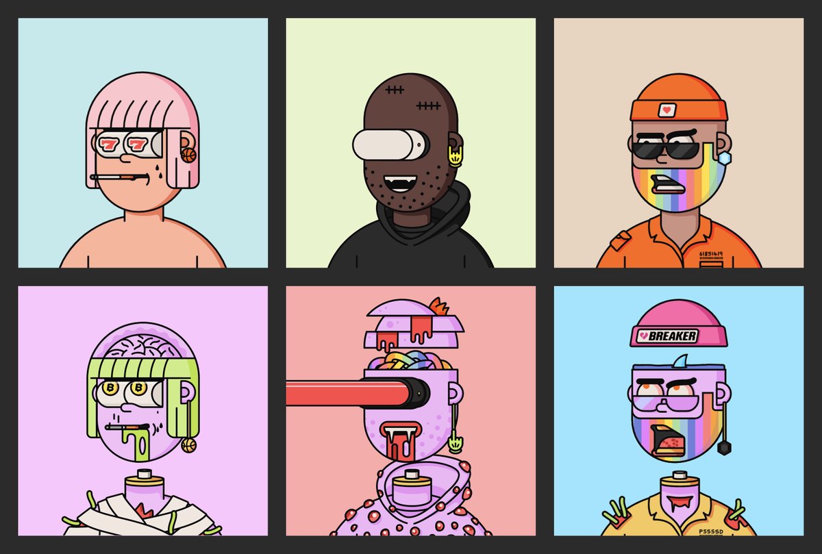 GM posse around the world. 🌎 This week we're gonna let you create a new character from the 3 we've released below. You'll decide which Lid, Eyes, Mouth, Head, Body, Earring and Brain the character will have and we'll drop the art this Friday. First poll coming later today 👀🤘