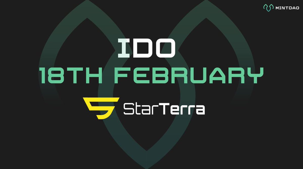 All confirmed! 💥💥💥
Dear #Lunatics, get ready for 18th Feb as you will be able to participate in our #IDO on <a href="/StarTerra_io/">StarTerra</a> ! 

The #NFT 2.0 Market is waiting for you!

RT if you are planning to participate👇

$MINT
