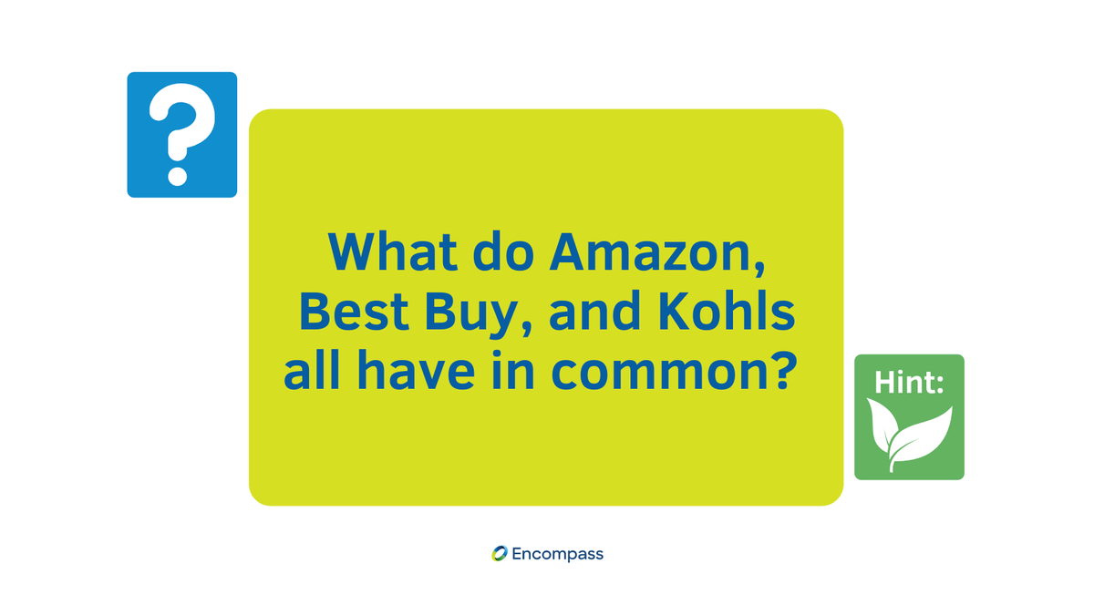 EncompassOnsite's tweet photo. What do Amazon, Best Buy, and Kohls all have in common? 

Find out how these companies are leading the way in sustainable facilities.

#facilityservices #sustainability

https://t.co/Lji3PM0BcW https://t.co/LjAnwFZbal