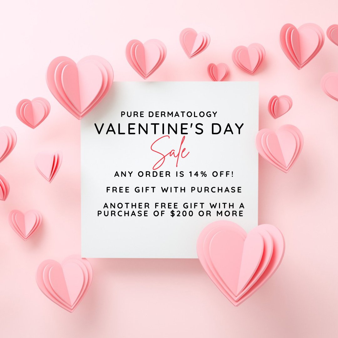 PureDermatology's tweet photo. 💌 Don’t forget our Valentine’s Day sale! 💌

TODAY ONLY: 
14% off any order on 
A FREE gift with ANY purchase 
A FREE gift with a purchase over $200 

Call us or visit us in our apothecary today!

#valentine #vday #sale #discount #dermatology  #freegift https://t.co/MUyBsIkIWK