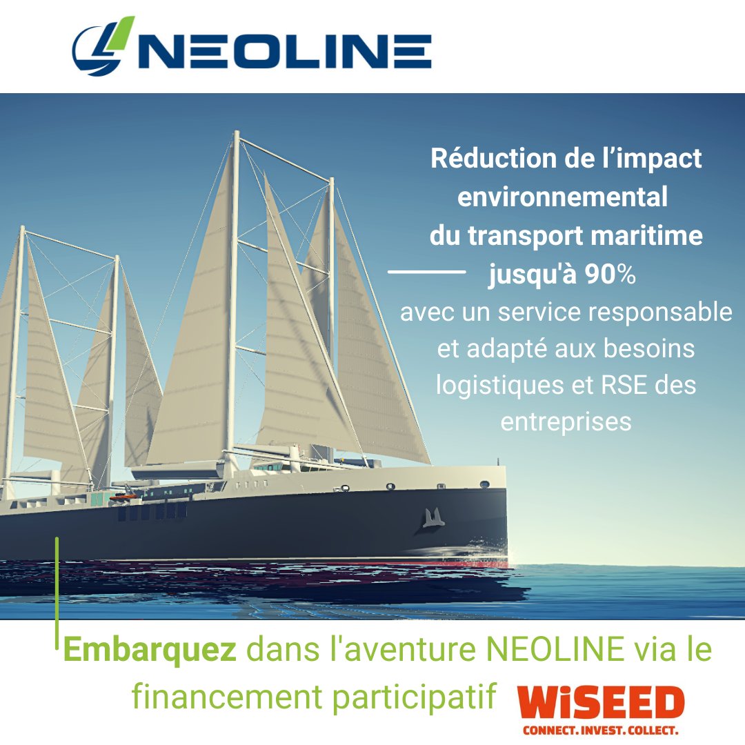 NeolineOnline's tweet photo. 🌊Participez avec #NEOLINE au retour des grands #voiliers de commerce &amp; la #transition avec le #financementparticipatif @WiSEED!
🌎Réduction de l'#impact environnemental du shipping jusqu'à 90% 
🌬️⛵️➡️https://t.co/ytwRCN5RY3
Bienvenue à bord! https://t.co/dNHXnkBCJs
